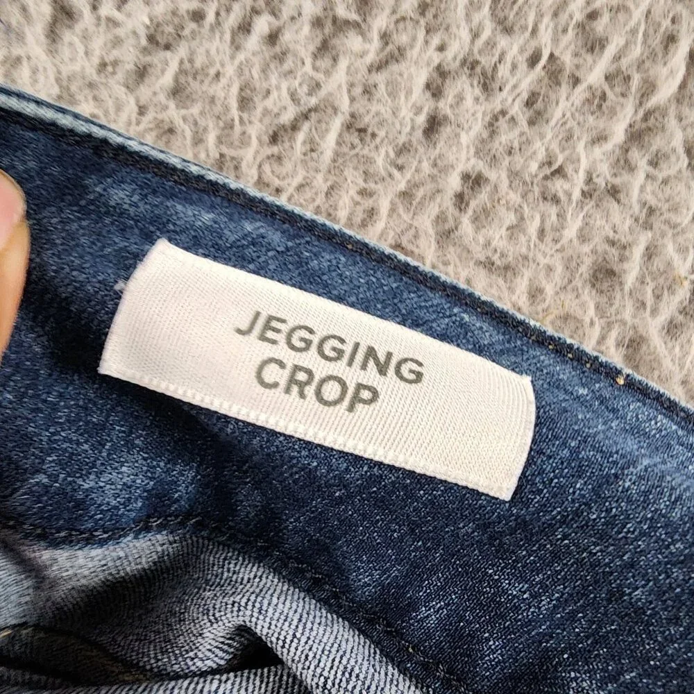 Torrid Jeans Womens 28 Medium Wash Stretch High Rise Jegging Crop *GUC* - Picture 12 of 13